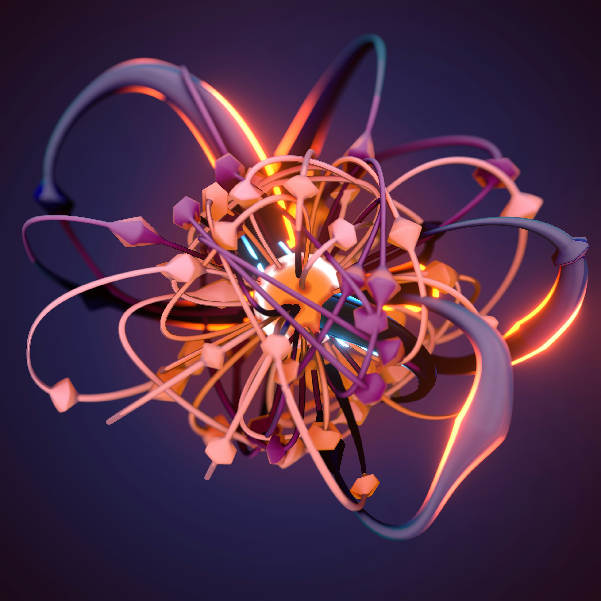 Floral Core. Rendered with Blender in Eevee